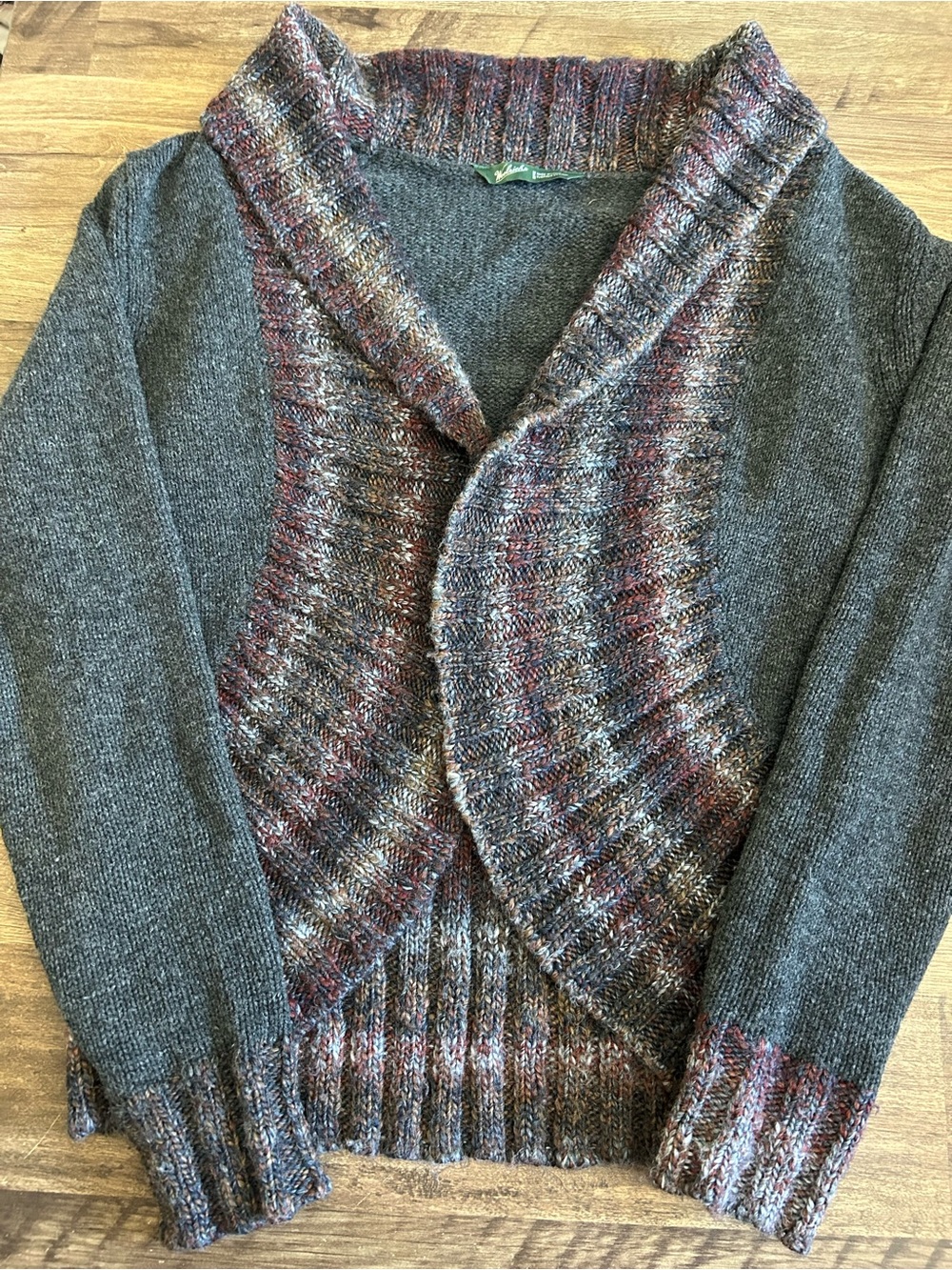 Vintage Woolrich Kendall 100% Lambswool Open Cardigan Sweater Cottagecore M